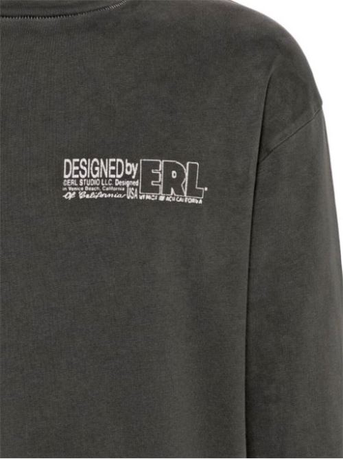 Grey cotton soft sweatshirt ERL | ERL08T010BLACK