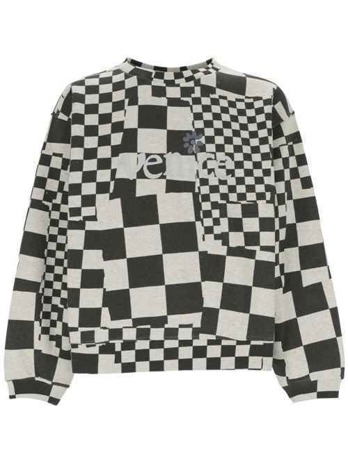 Black/grey sweatshirt ERL | ERL08T023CHECKER