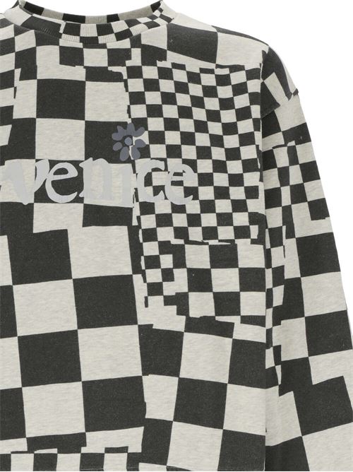 Black/grey sweatshirt ERL | ERL08T023CHECKER