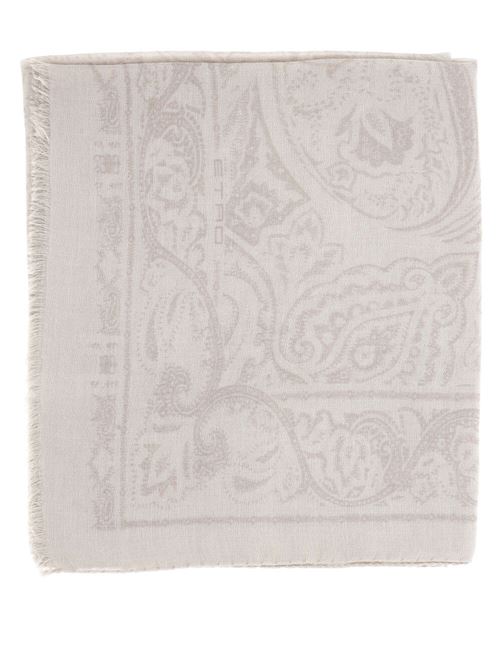 Foulard beige maglia fine stampa paisley  Etro | MATA0007AV220X0800