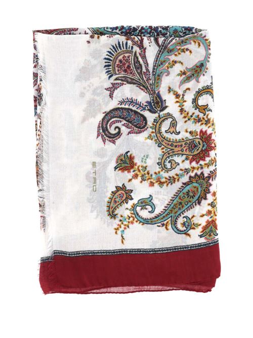 white/multicolour fine knit paisley print ETRO | MATA0007AV222X0800