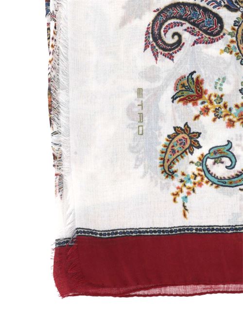 white/multicolour fine knit paisley print ETRO | MATA0007AV222X0800