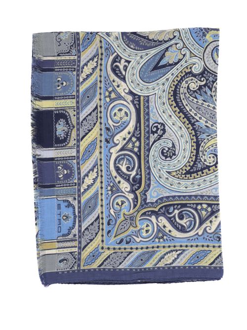 in misto cashmere blu e multicolore scarves Etro | MATA0016AK233X0880