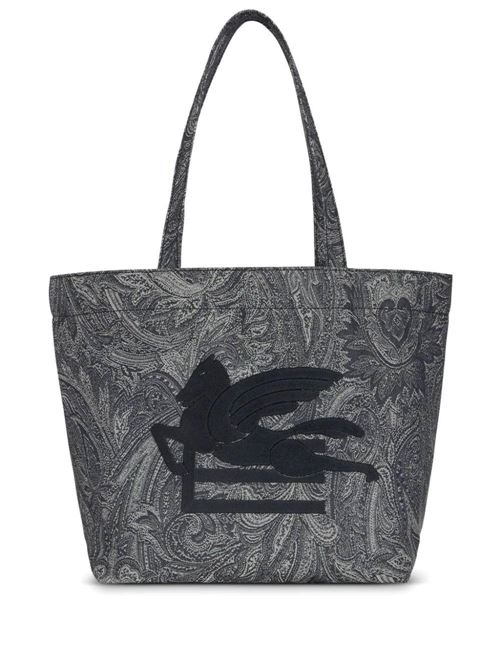 Borsa nero/grigio misto cotone Etro | MP1D0003AD216B0065