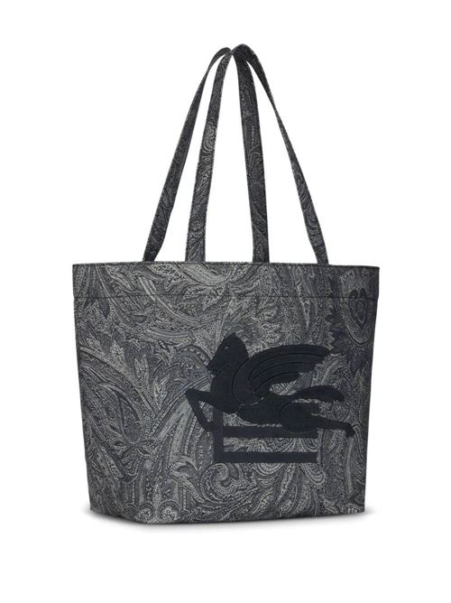 Black/grey cotton bag Etro | MP1D0003AD216B0065