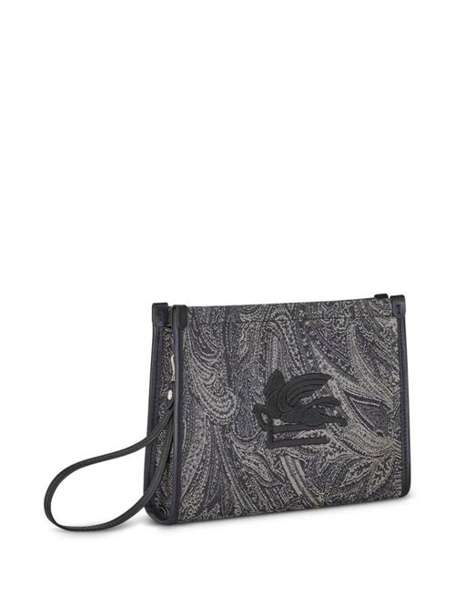 Navy blue cotton pouch Etro | MP2C0002AD216B0065