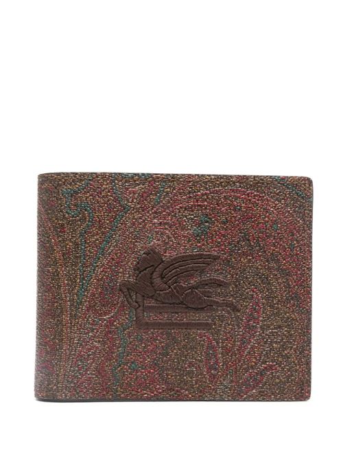 Brown cotton blend pouch Etro | MP2D0001AA012M0019