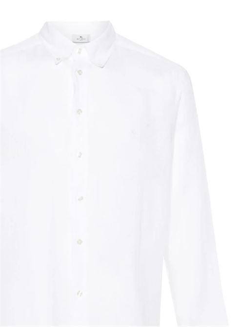 White linen/flax signature Pegaso shirt Etro | MRIB000499TU3E0W0800