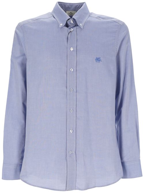 blue cotton button-down collar signature Etro | MRIB0004AV201B0316