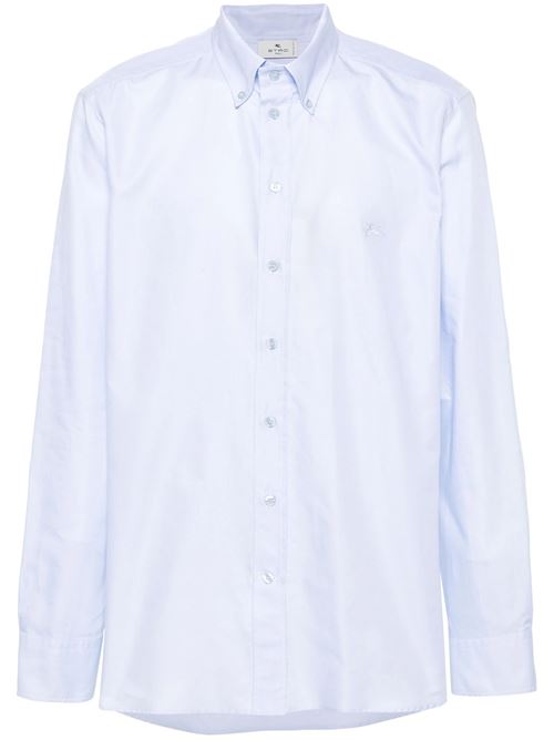 Blue cotton button-down shirt Etro | MRIB0004AV201B1581