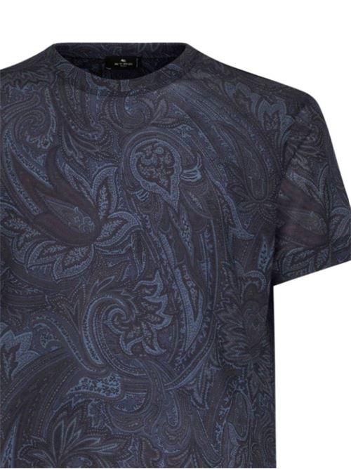 T-shirt stampa cachemire blu navy Etro | MRMA0002AJ067X0883