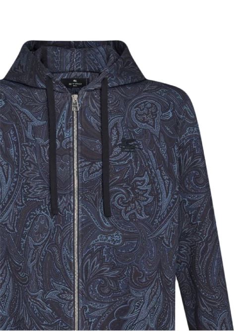 Midnight blue cotton hoodie Etro | MRMB0005AJ065X0883