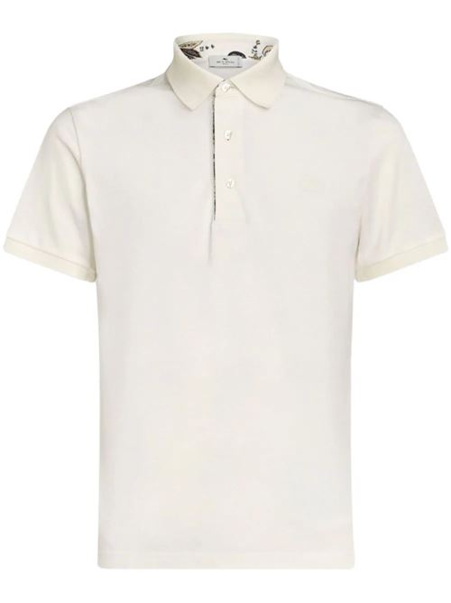 Polo in cotone bianco Etro | MRMD0005AC174W0800