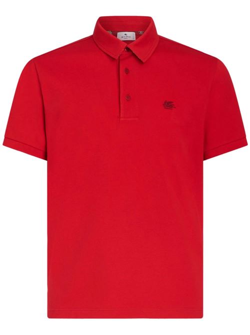 Polo in cotone rosso Etro | MRMD0006AC174R0365