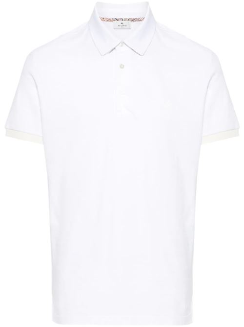 Polo in cotone bianco Etro | MRMD0006AC174W0800