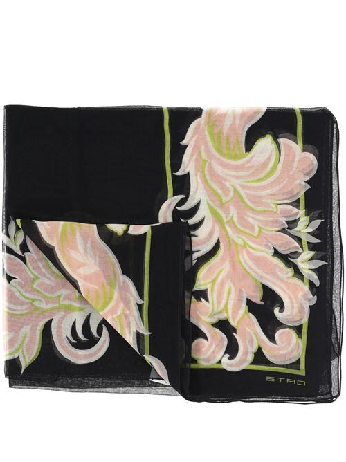 georgette di seta nero/multicolore Etro | WAXA0013AV326X0810