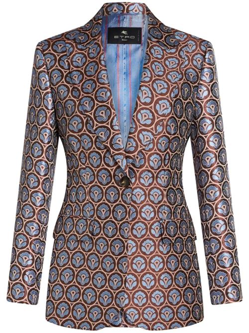 Multicolour patterned jacquard jacket Etro | WRCA001999TFA07S9880