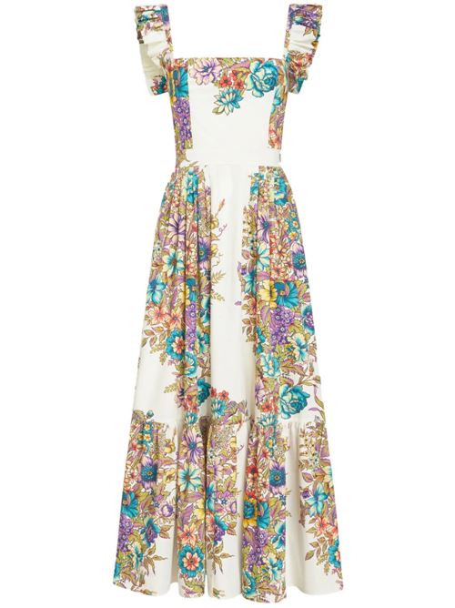 White cotton floral dress Etro | WRHA003499SA578X0800