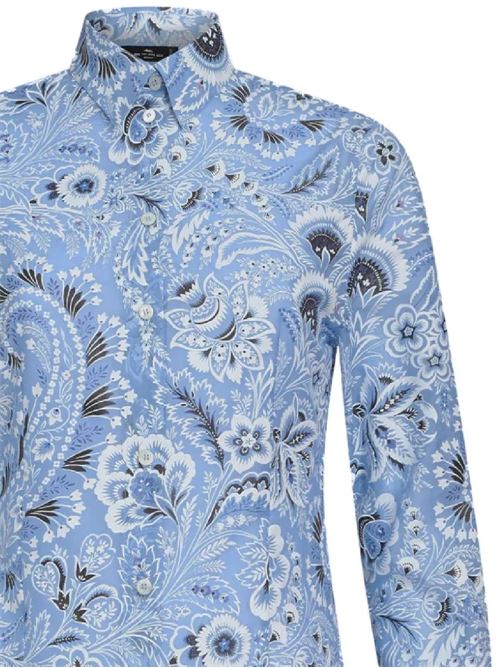 Blue/white/black cotton-silk shirt Etro | WRIA002099SAE64X0880