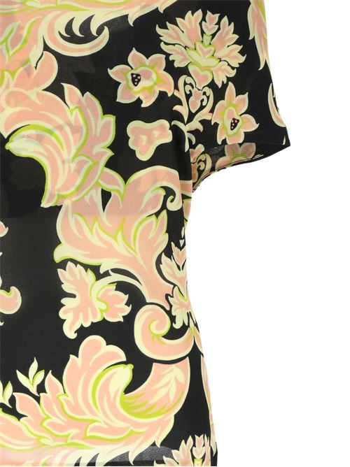 black/multicolour crepe texture all-over floral print Etro | WRJA004699IA416X0810