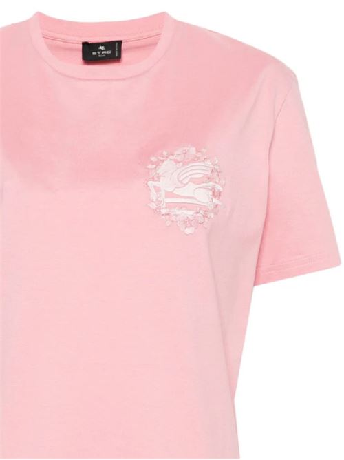 T-shirt in jersey di cotone rosa Etro | WRJB0006AC036F0473