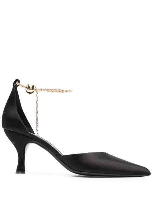 Heel with black satin texture Ferragamo | 01H4647689841C