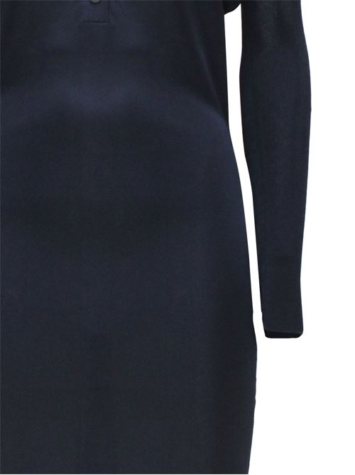 Navy blue viscose polo dress Ferragamo | 112005770988