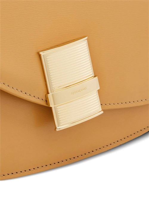 camel brownleathersmooth graintonal stitchinggold-tone Ferragamo | 215971769388