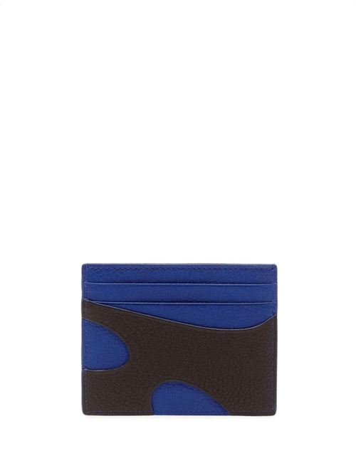 Porta carte in pelle nera/blu elettrico Ferragamo | 661261770117