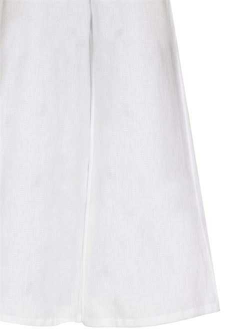 optical white linen/flax elasticated waistband F.Filippi | PAD274F284D66121