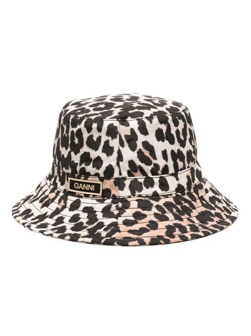 Bucket hat with print Ganni | A4472943