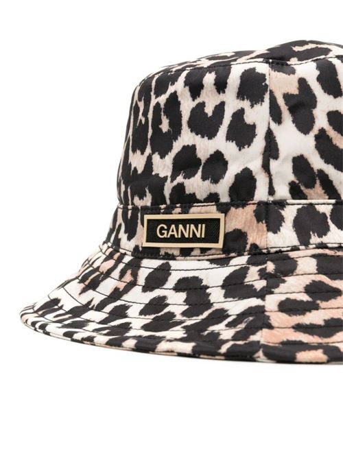 Bucket hat with print Ganni | A4472943