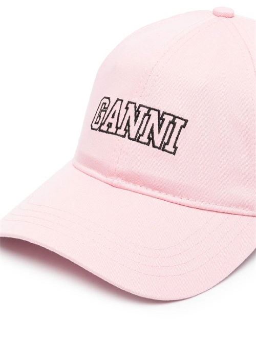 Rose pink cotton cap Ganni | A5084465