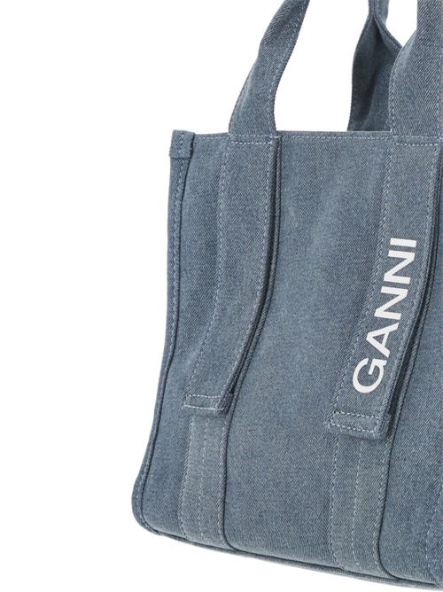 Recycled Tech small tote denim Ganni | A5457630