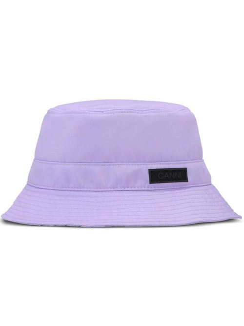 Bucket hat with patch Ganni | A5523428