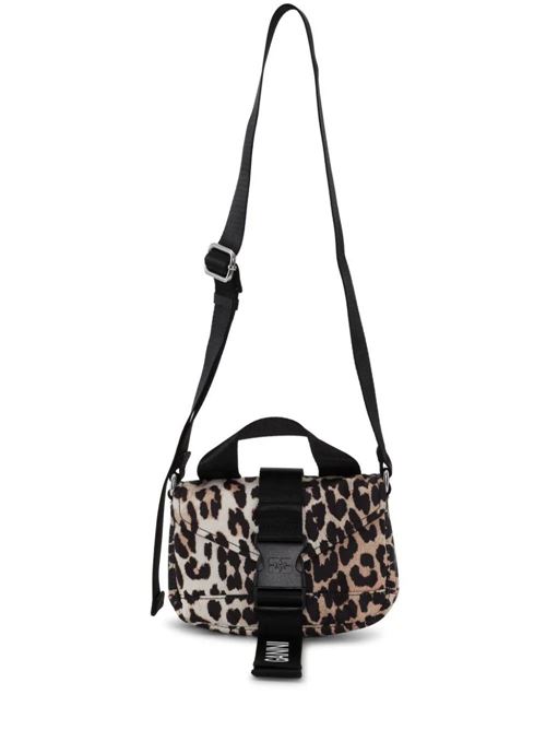 Animalier brown/black recycled bag Ganni | A5640943