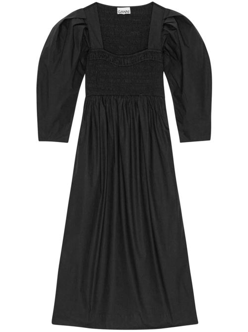 Black midi dress for women Ganni | F8697099