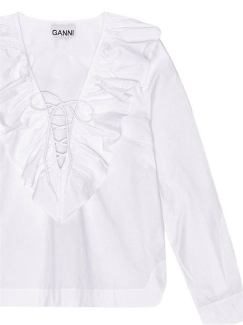 Cotton poplin shirt Ganni | F8701151