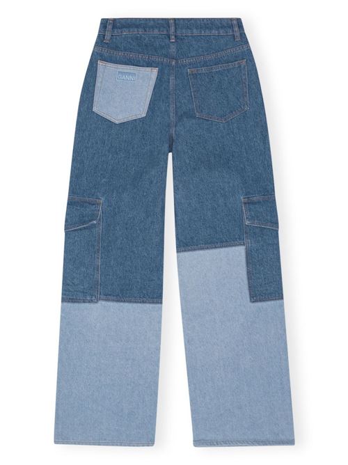 Denim di cotone organico blu Ganni | J1398567