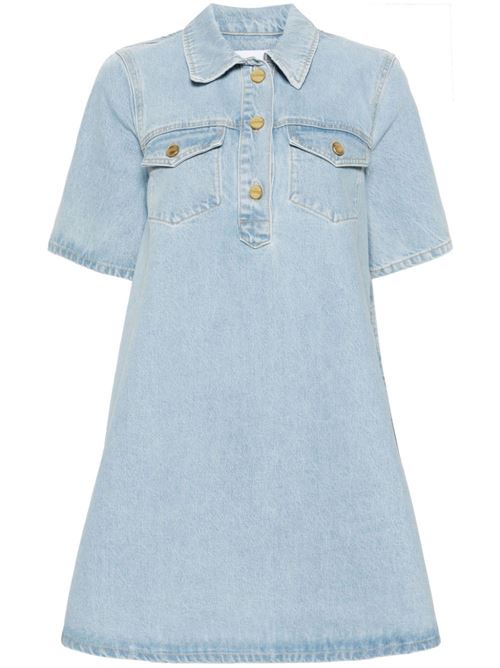 Blue cotton denim classic dress Ganni | J1401567