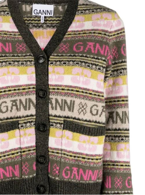 Green, multicolored cardigan Ganni | K2035861