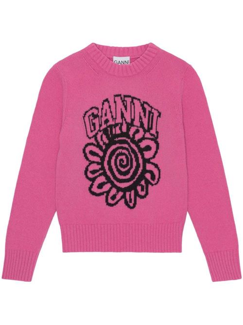 Floral crew-neck sweater Ganni | K2089072