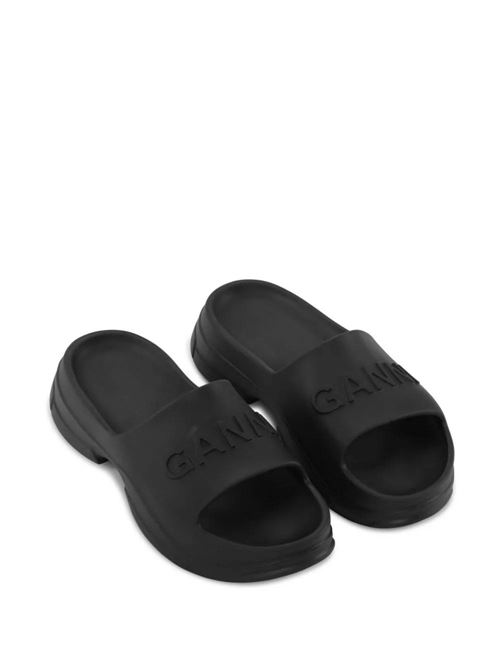 black embossed logo Ganni | S2408099