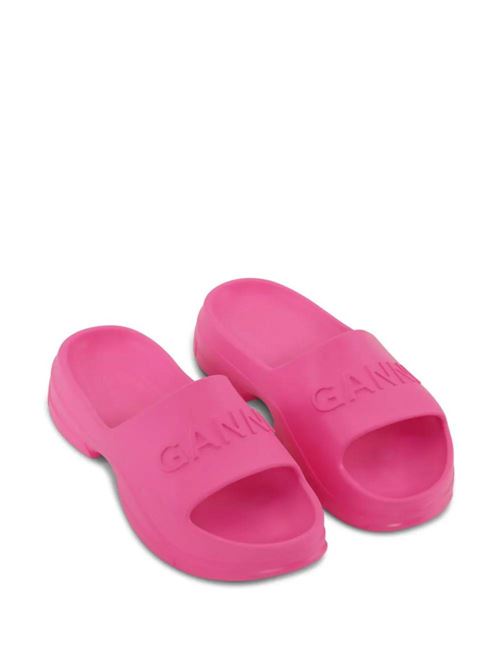 hot pink embossed logo Ganni | S2434483