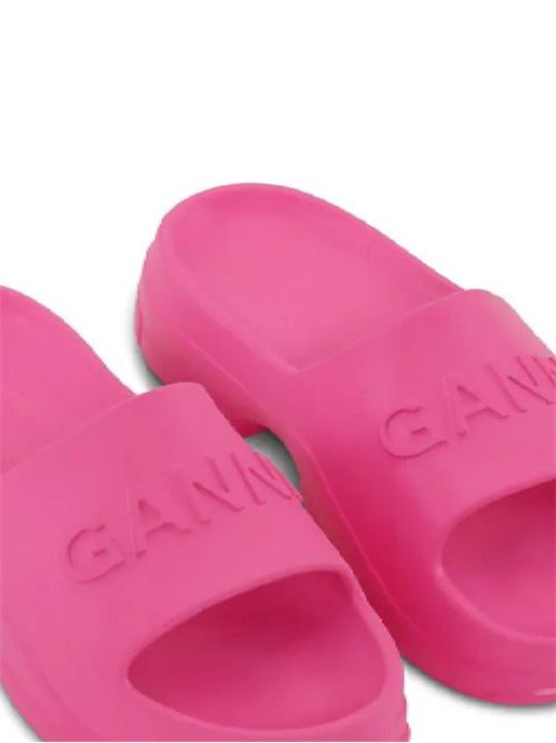 hot pink embossed logo Ganni | S2434483