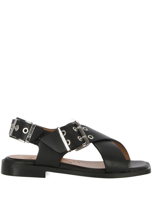 crossover-strap bucked sandals Ganni | S2567099