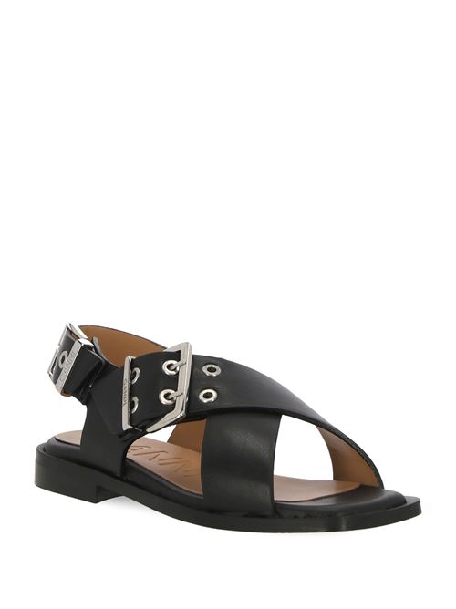 crossover-strap bucked sandals Ganni | S2567099