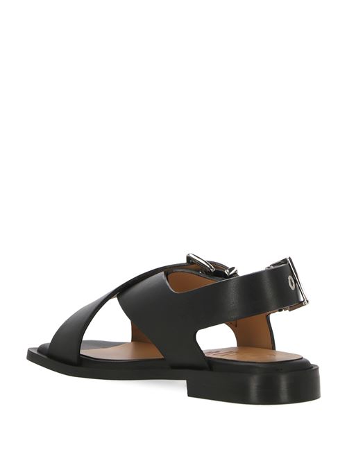 crossover-strap bucked sandals Ganni | S2567099