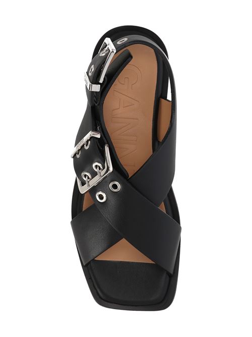 crossover-strap bucked sandals Ganni | S2567099