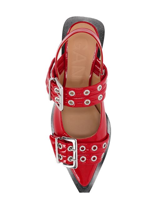 Red metal ballerina Ganni | S2843474